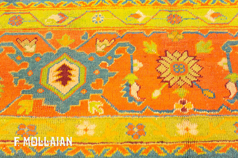 A Long Turkish Ushak (Oushak) Antique Runner n°:79001661